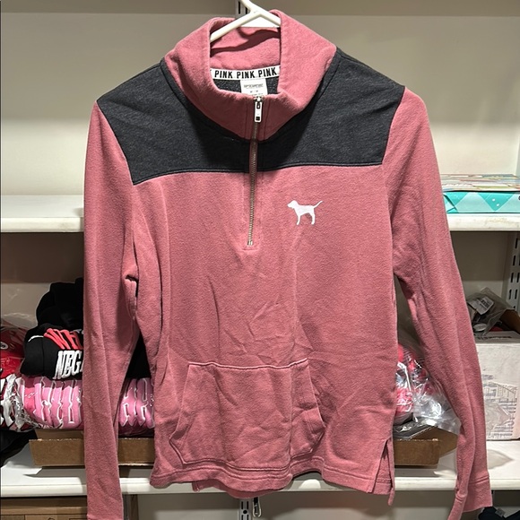 Victoria's Secret Tops - Pink Victoria's Secret Women's Pink and Black Pullover Top